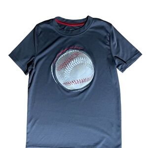 Kids Baseball Graphic T-Shirt - Black